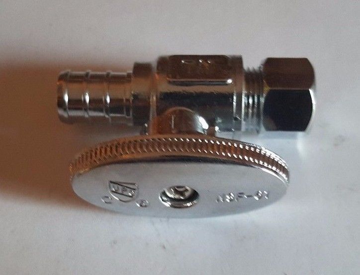 40 PIECES 1/2″ PEX X 3/8″OD BRASS 1/4 TURN STRAIGHT STOP VALVE (LEAD-FREE)