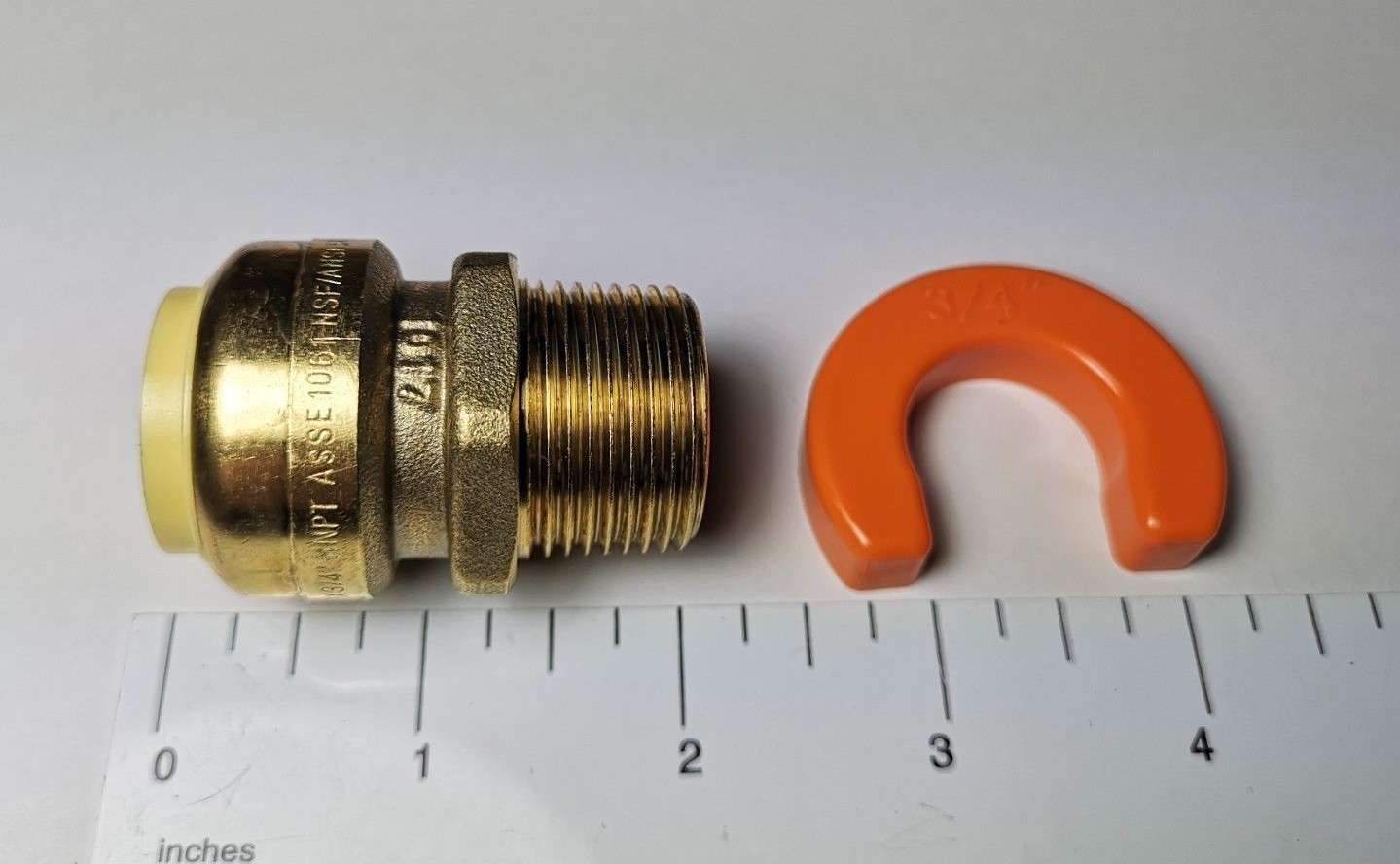 10) 3/4″ PUSH FIT X 3/4″ MNPT MALE THREADED ADAPTER WITH 1 FREE DISCONNECT CLIP