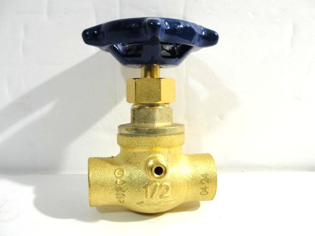 Everbilt 1/2″ Brass Sweat x Sweat Stop and Waste Valve 105-603EB