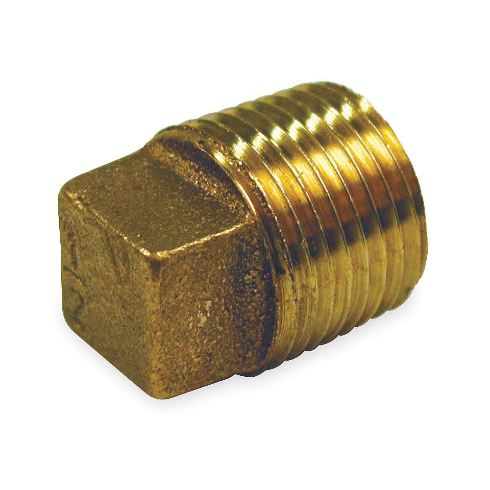 Grainger Approved 1VFR5 Cored Plug, Red Brass, 3/4 in, Male NPT 1VFR5