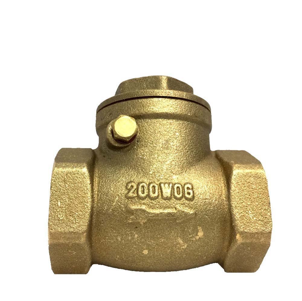Libra Supply 4 inch, 4”, 4-inch Brass IPS Threaded Swing Check Valve, 200 WOG