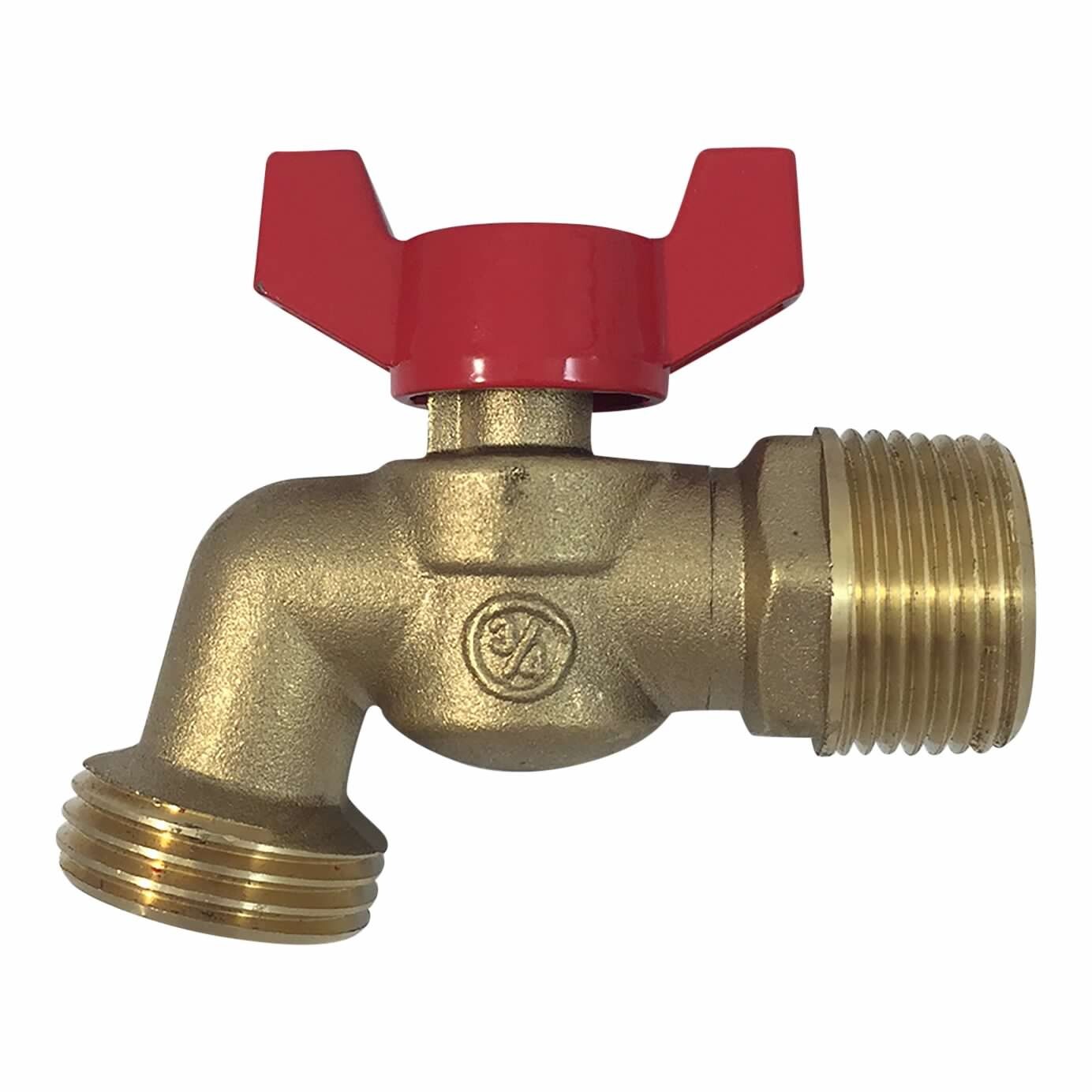 Brass Ball Hose Bibb Similar to Arrowhead Brass 3/4″ Male NPT inlet with 3/4″