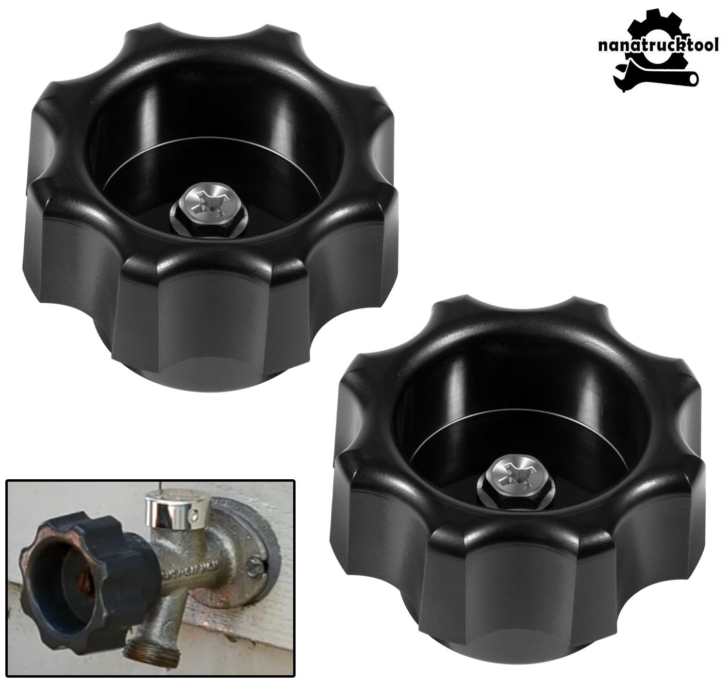 2-Pack 630-7965 Wall Hydrant Handle Kit For Prier Mansfield 300 400 500 Faucets