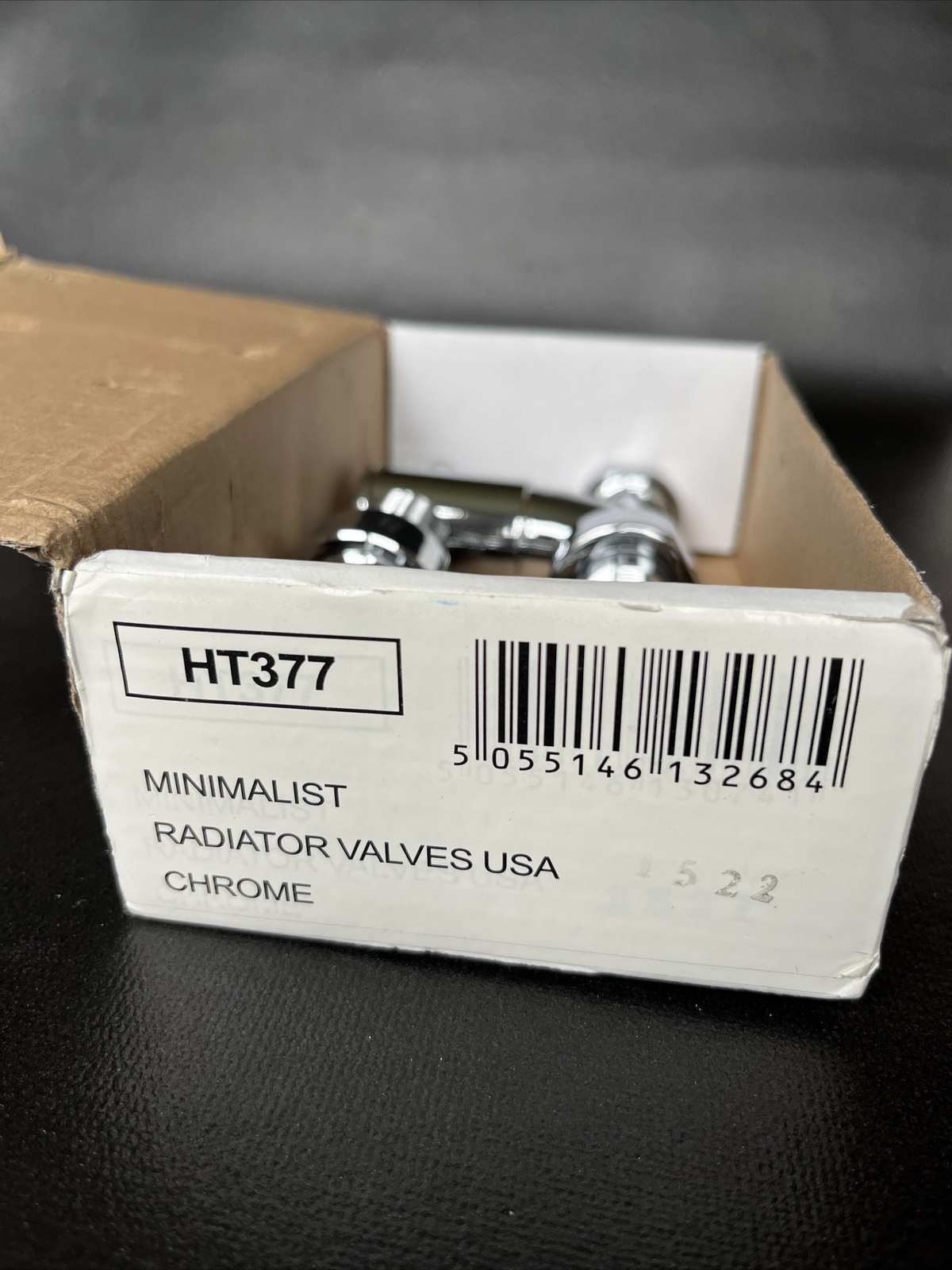 2 Minimalist Chrome Manual Straight Radiator Valves USA H plumbing 1/2” Pipes