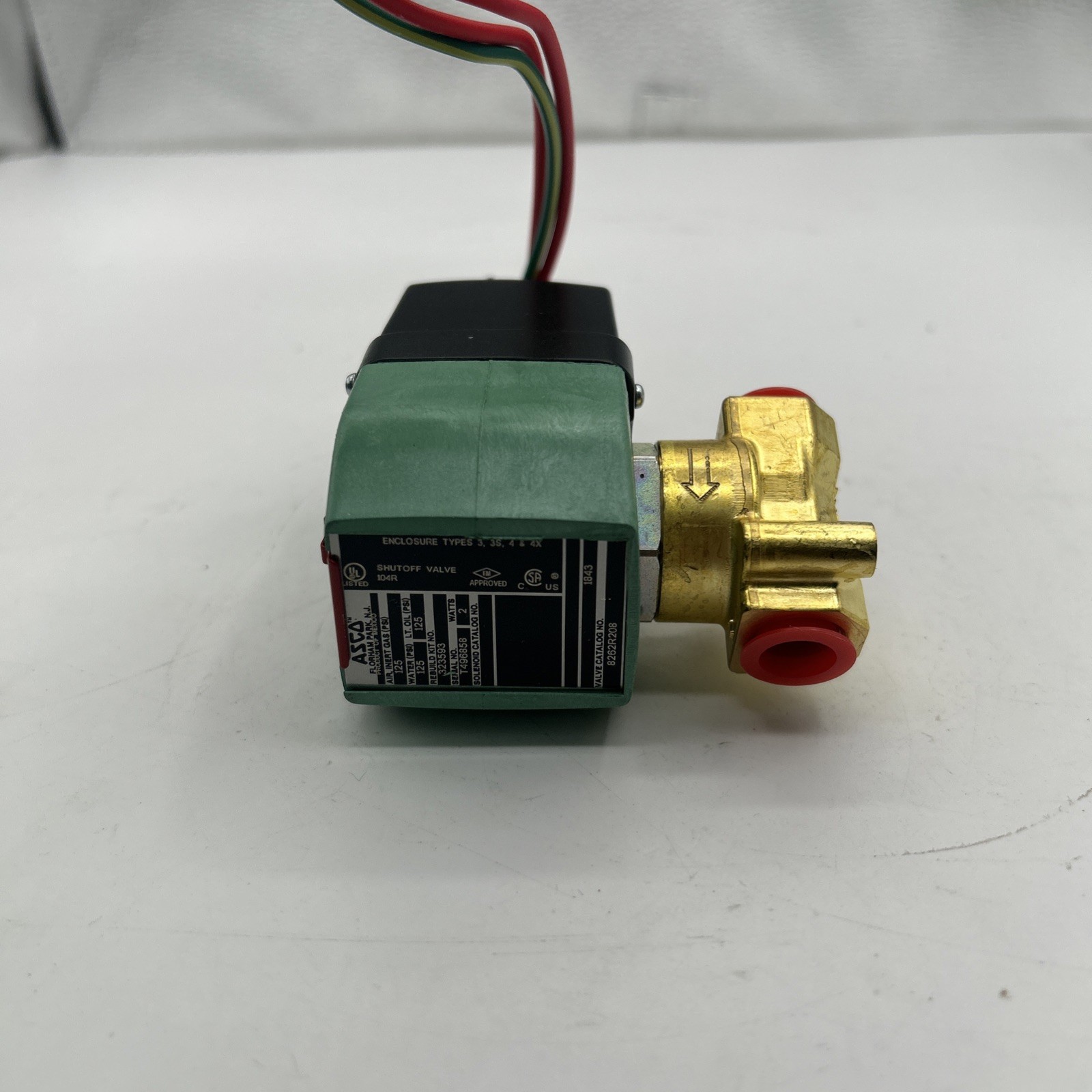 REDHAT 8262R208 Solenoid Valve,Brass See Pics 30 Day Warranty