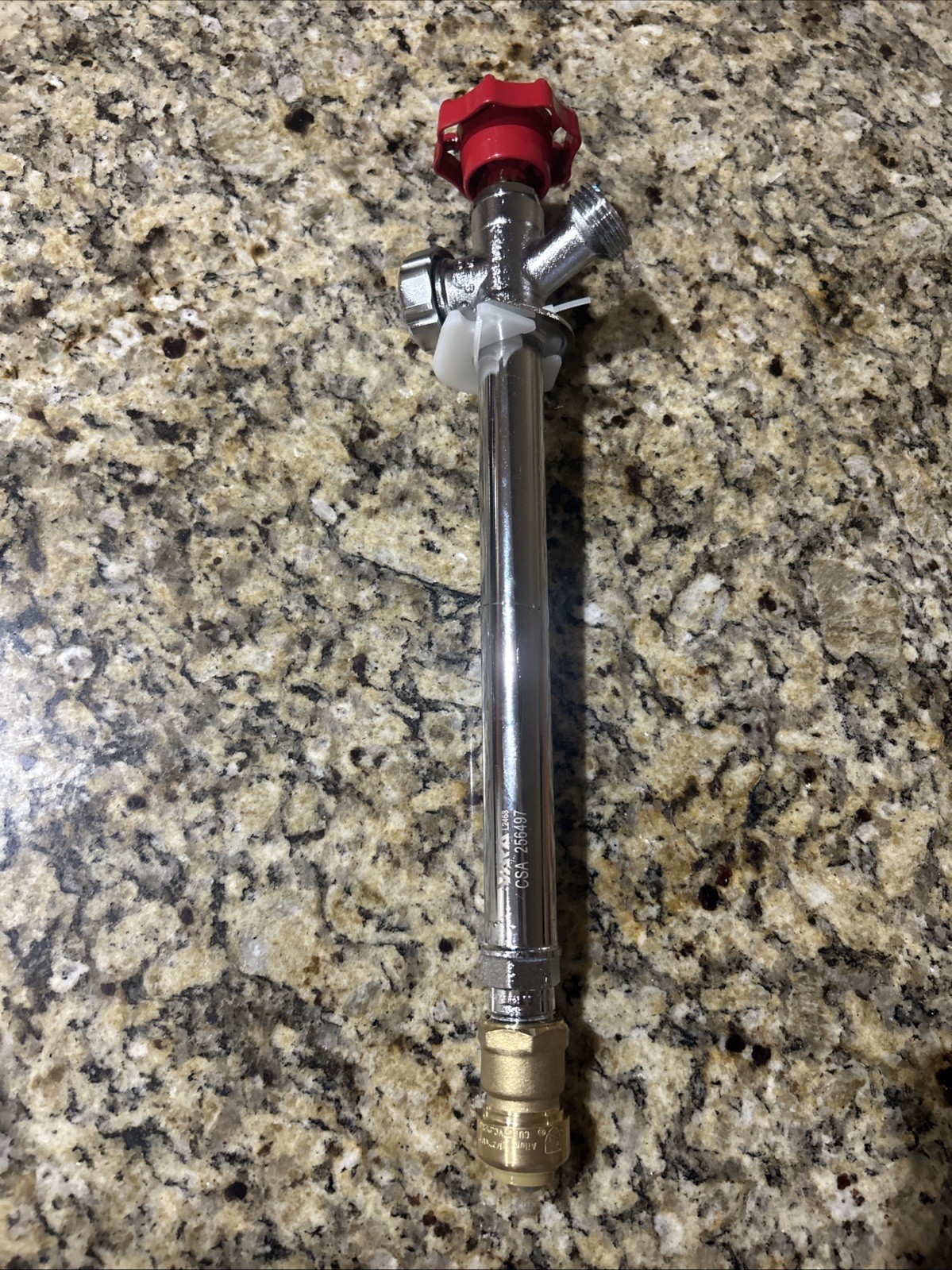 Angle Silcock hand wheel, brass, chrome, aluminum 1/2 inch inlet connection size