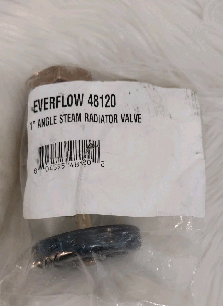 Everflow 1″ Angle Steam Radiator Valve 48120 Steam Radiator Boiler Male Union