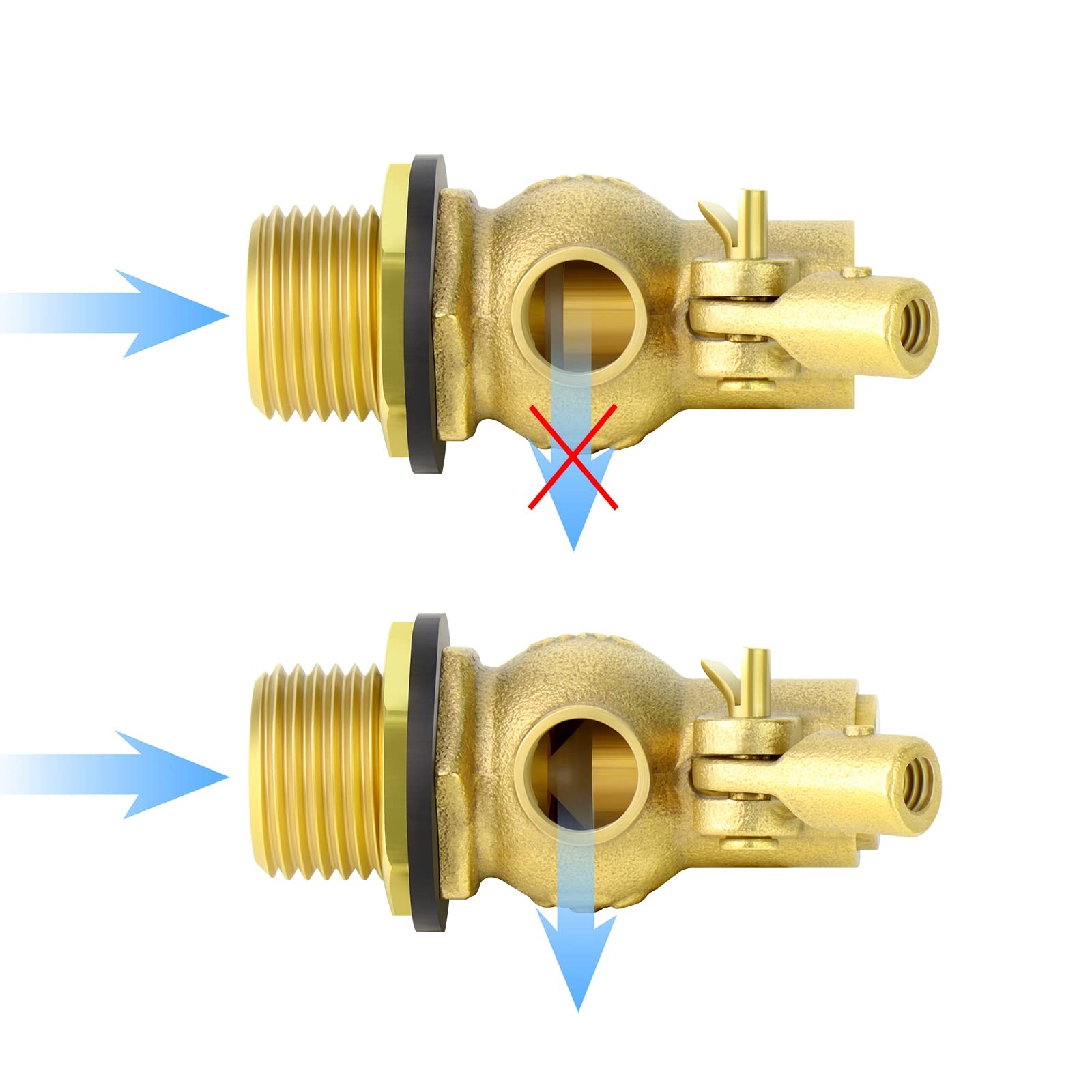 GASHER 2PCS 1/2″ 304 Stainless Steel Float Ball Valve with 1/2″G Female x 1/2…