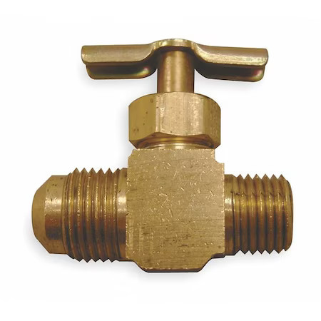 Weatherhead 530 Needle Valve, Straight, Brass, 1/8 X 1/4In