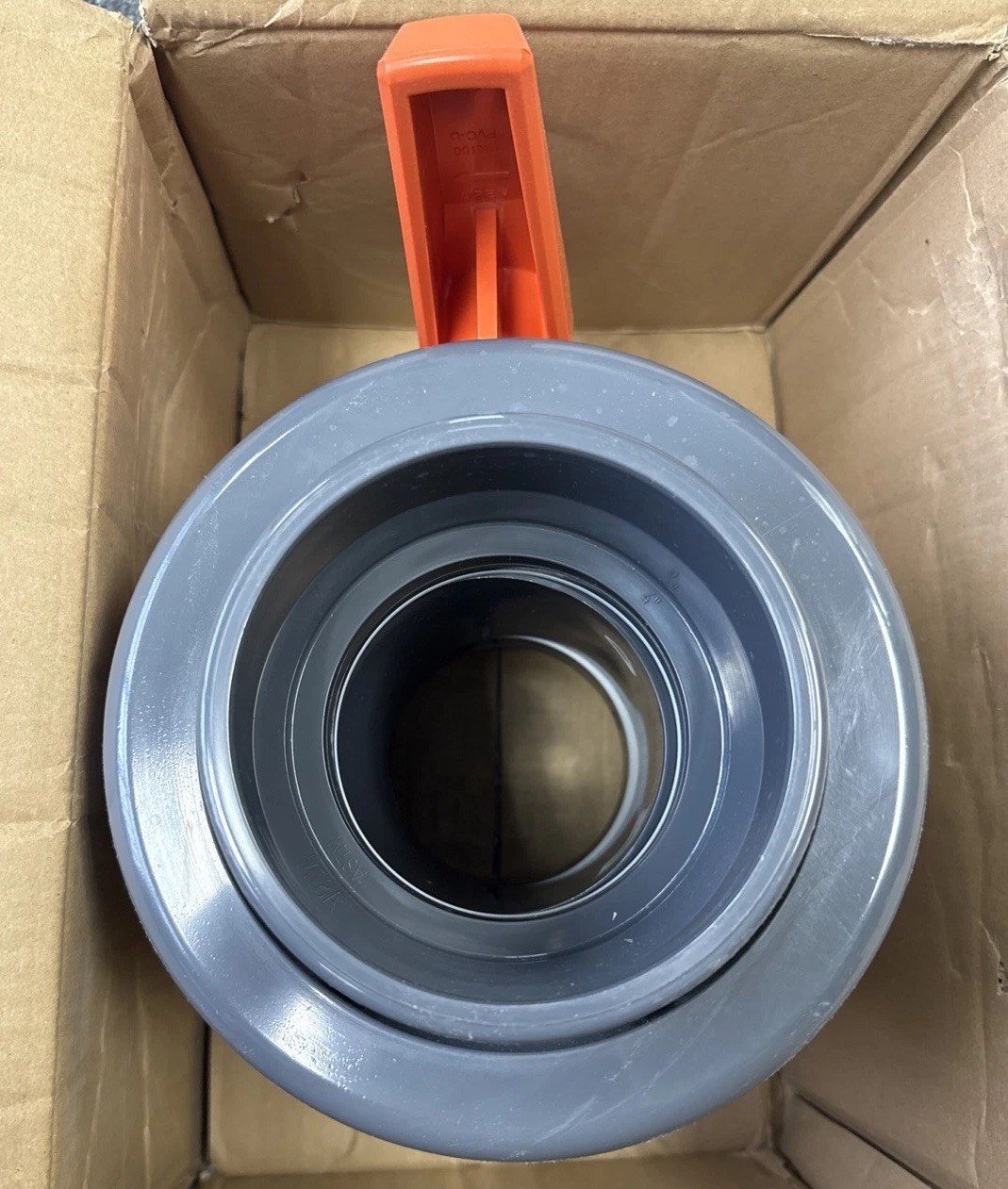 GF Piping Systems 161375010 4″ Manual Two-Way PVC Ball Valve, Straight, EPDM