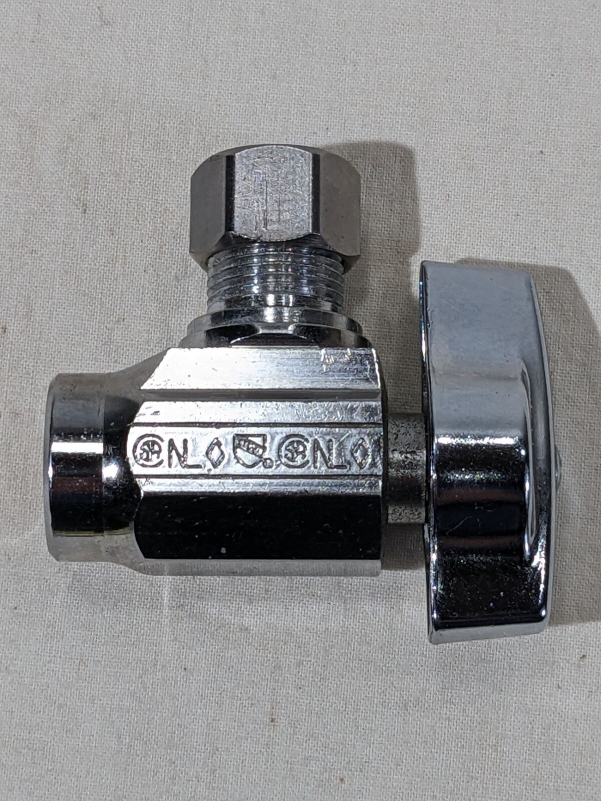 BrassCraft Angle Stop Shut Off Valve 1/2 Inch Sweat x 3/8 Inch Comp Chrome Plate