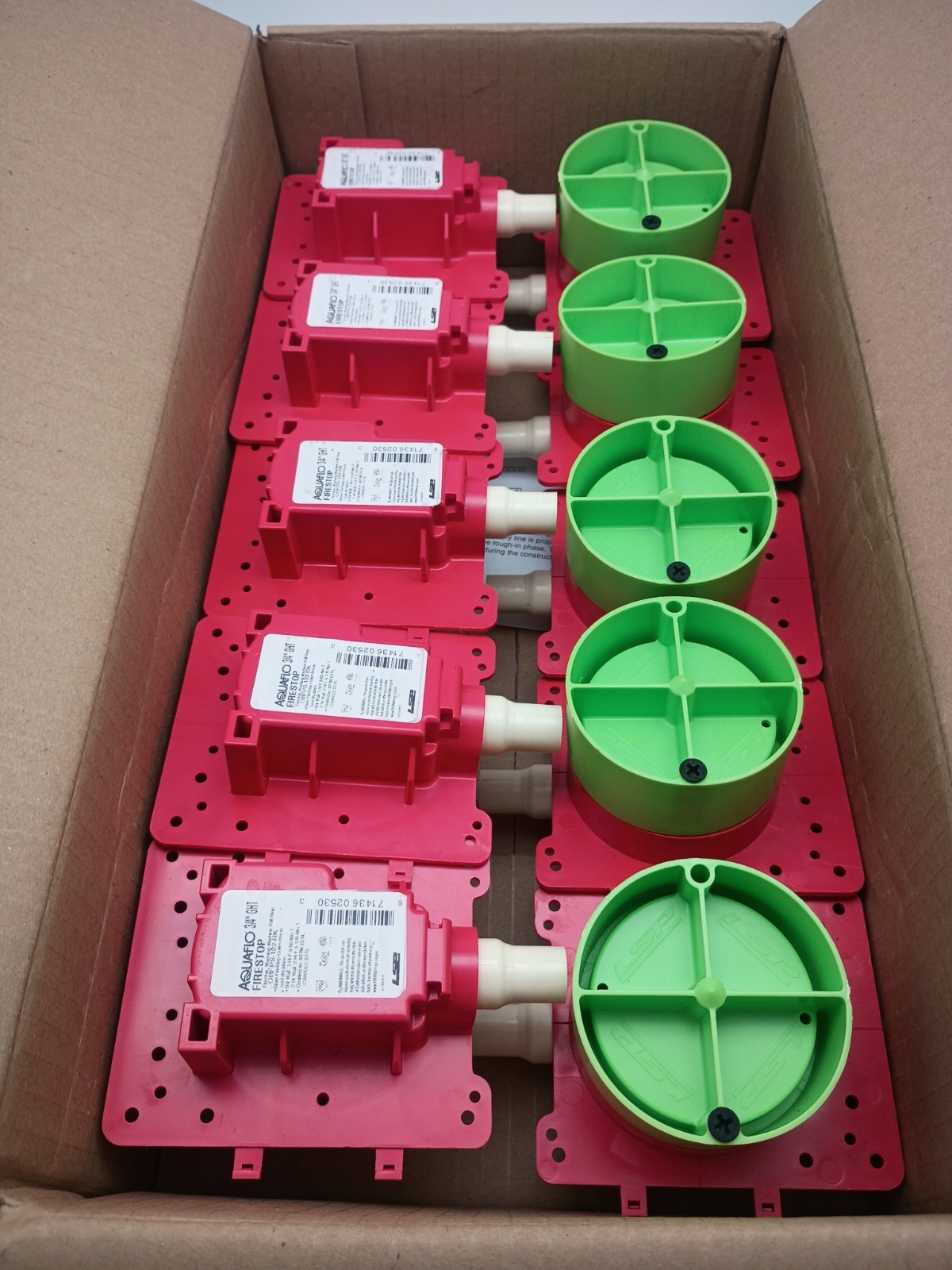 OBFPS-112-RK LSP Aquaflo Firestop Pull Stop Outlet Box 1/2″ CPVC 3/4″ 10 UNITS