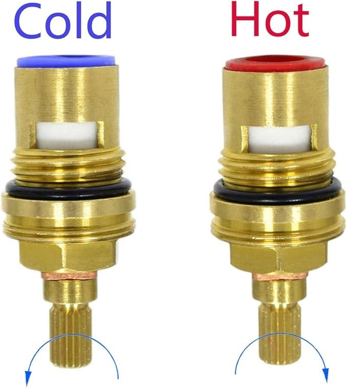 Replacement Brass Ceramic Disc Stem Cartridge Faucet Valve Quarter Turn
