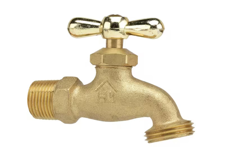 1/2 in. MIP and 1/2 in. SWT x 3/4 in. MHT Lead Free Brass Hose Bibb Valve