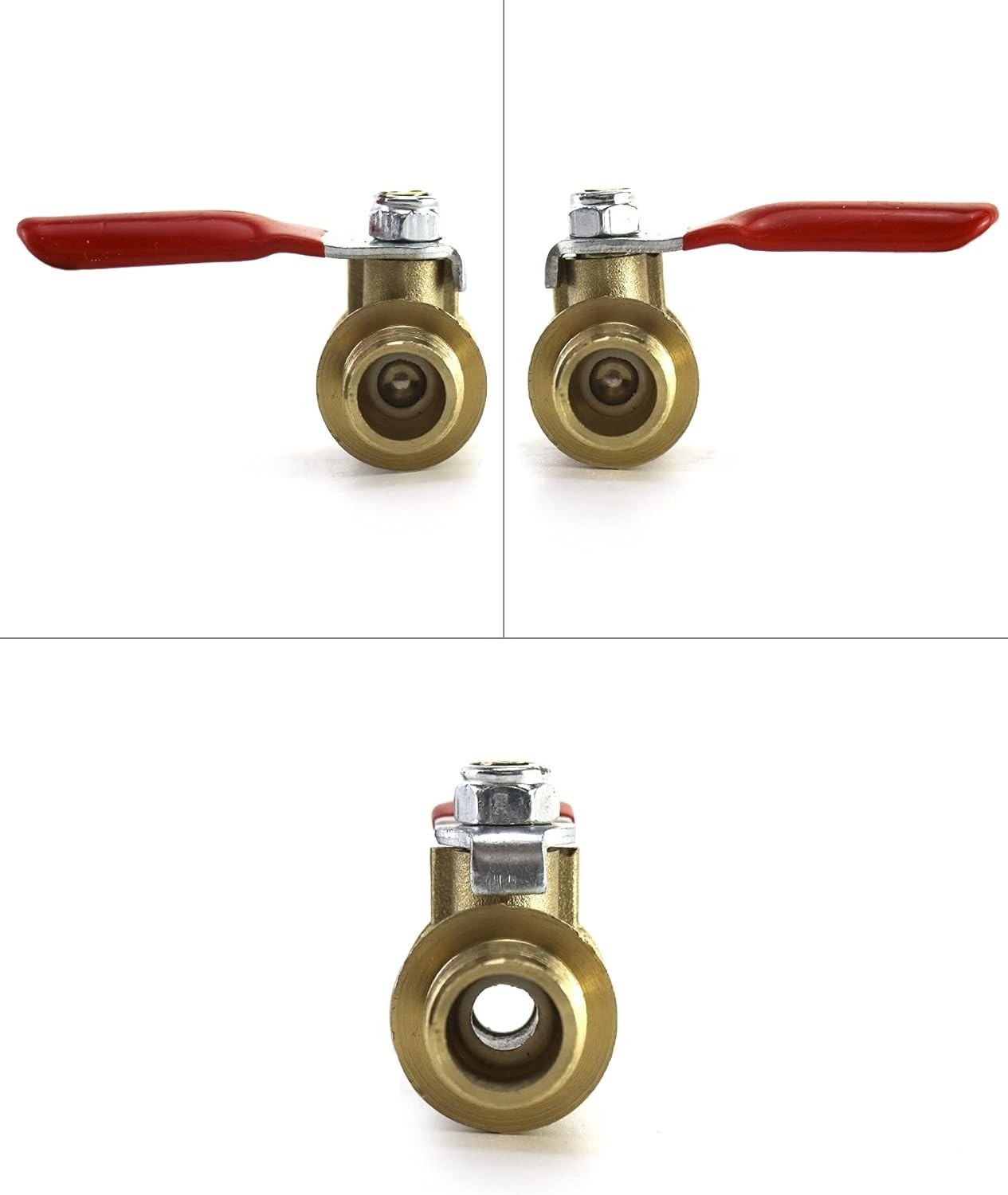 3 Pcs 1/4″ NPT Brass Ball Valve Heavy Duty Shut Off Switch for Air Compressor