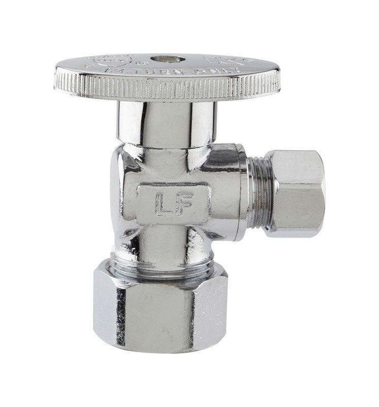 Plumb Pak PP61PCLF 5/8 x 3/8 Compression in. Chrome Quarter Angle Valve
