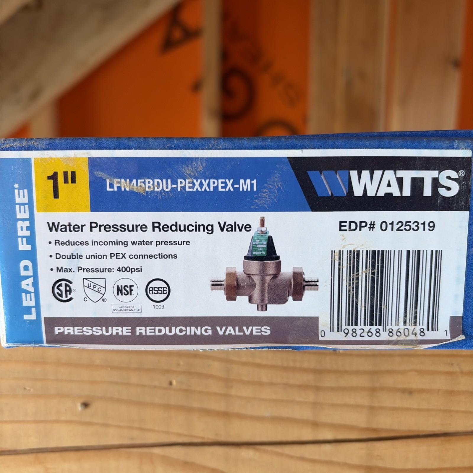Watts 1 in. Lead-Free Brass Pressure Reducing Valve – LFN45BUM1 + 1 Union
