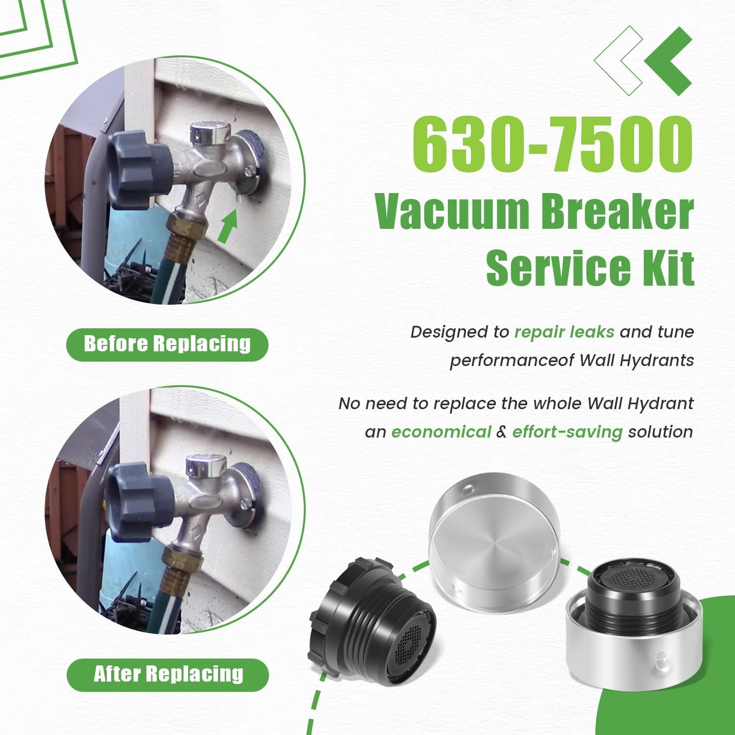630-7500 Vacuum Breaker Service Parts Kit for Prier 400/500 Series Mansfield
