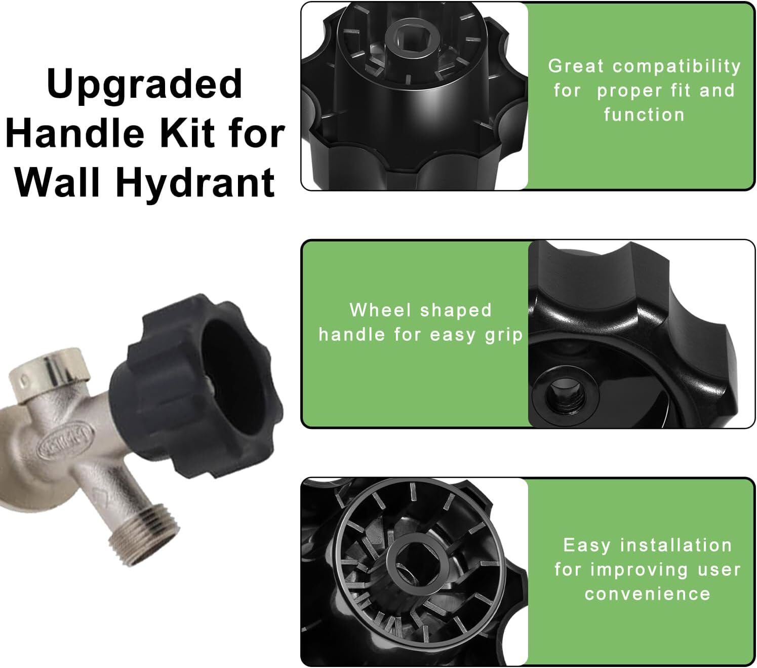 2 Pcs 630-7965 Wall Hydrant Handle Kit For Prier Mansfield 300 400 500 Faucets