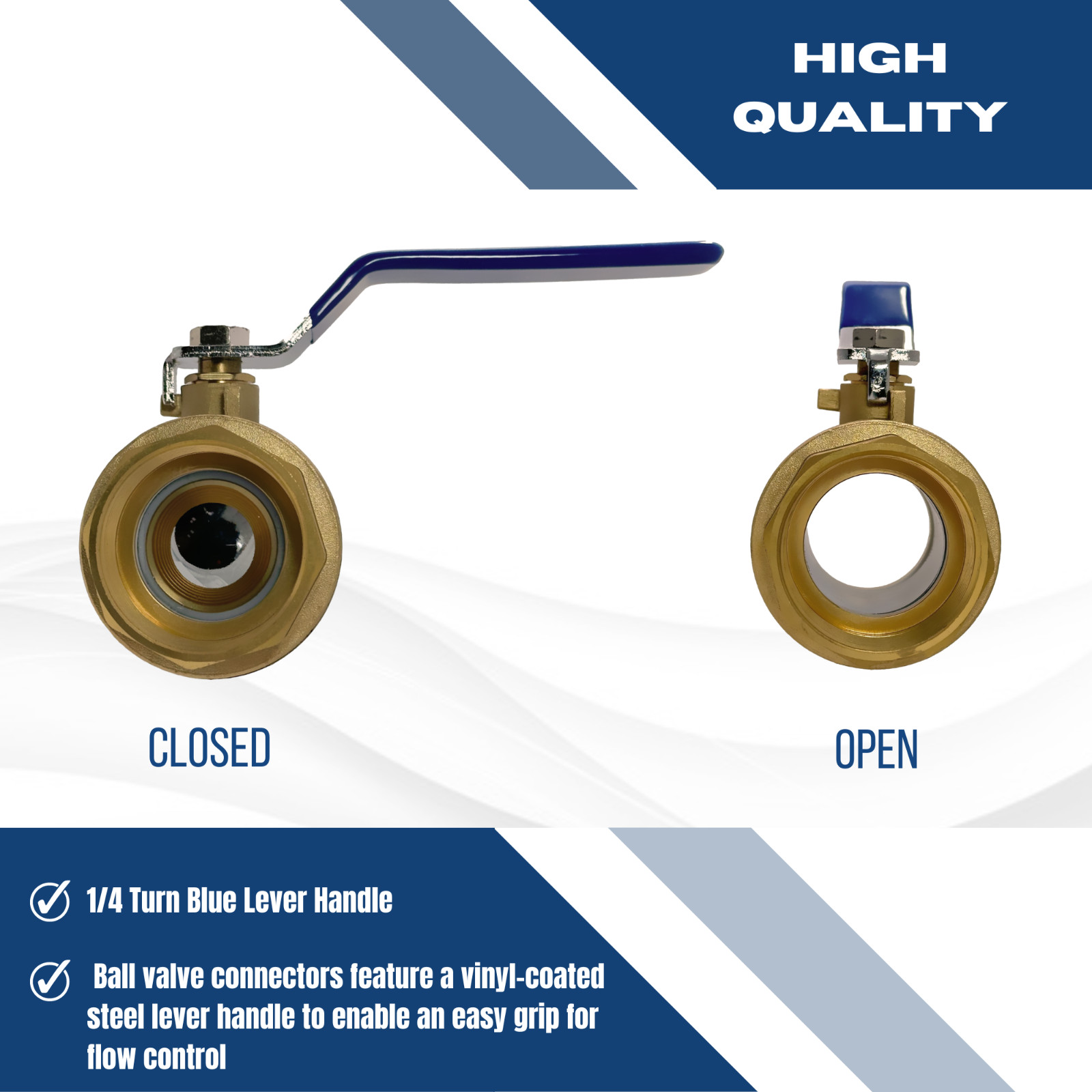 5 Pcs. 1 Inch Female Ball Valve, 1 Inch FIP Ball Valve, 1 Inch FNPT Ball Valve