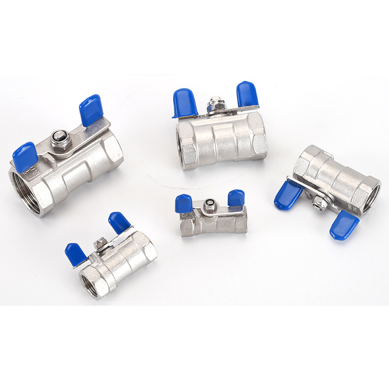 1/4″ 3/8″ – 1″ Stainless Steel Ball Valve One-Piece Butterfly Handle SS304 2-Way
