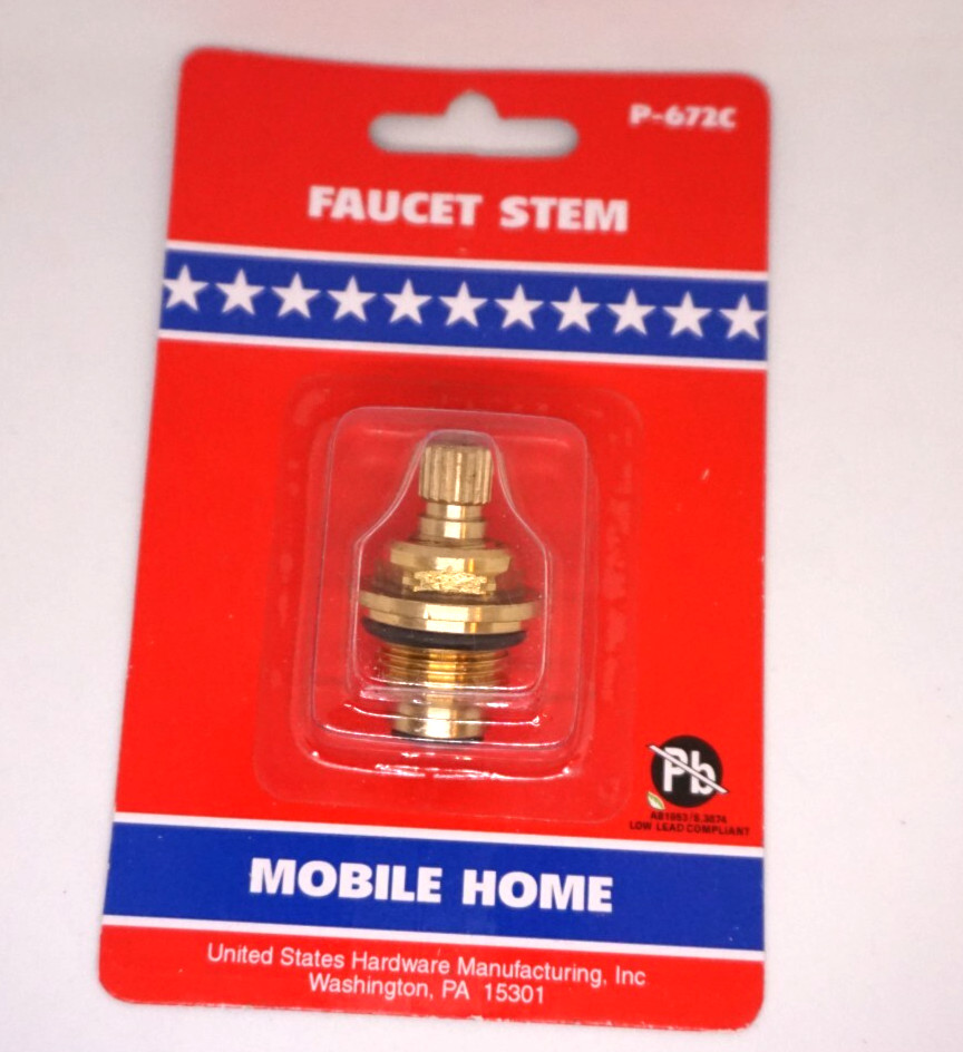 United States Hardware Cold Right Hand Bath Stem P-672C Brass