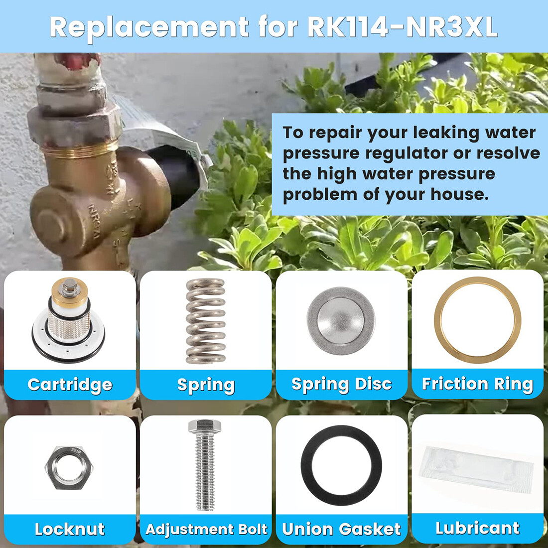 1-1/4” Pressure Reducing Valve Repair Kit for Models NR3 and NR3XL