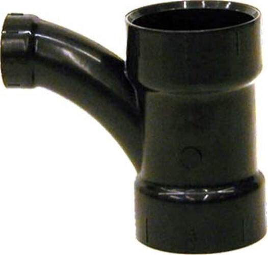 Charlotte ABS005021400 Black ABS DWV Wye 3 x 3 x 2 Hub Dia. in.