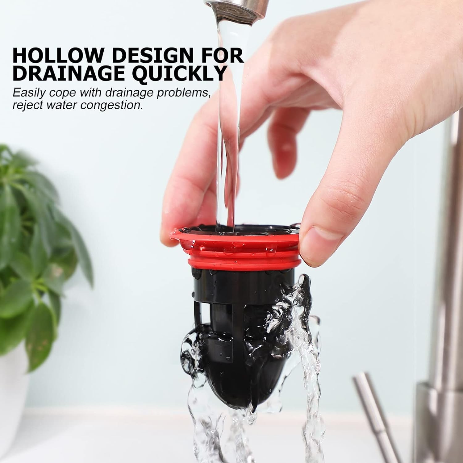 2pcs Shower Floor Drain Backflow Preventer, Waste Water Drainer Valve Sewer Core