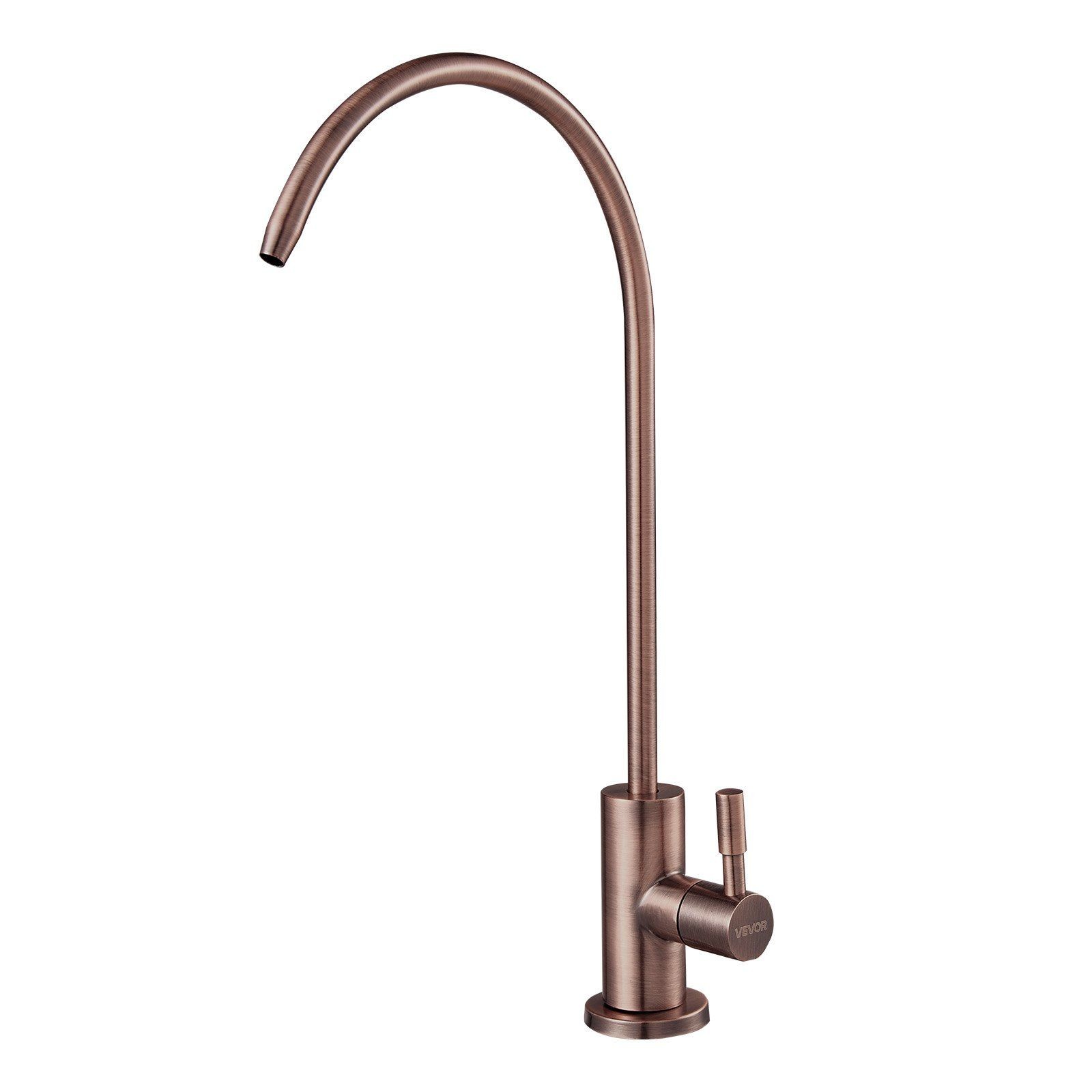 Lead-Free RO Faucet, 304 Stainless Steel, Solid Brass Core, 360° Flex