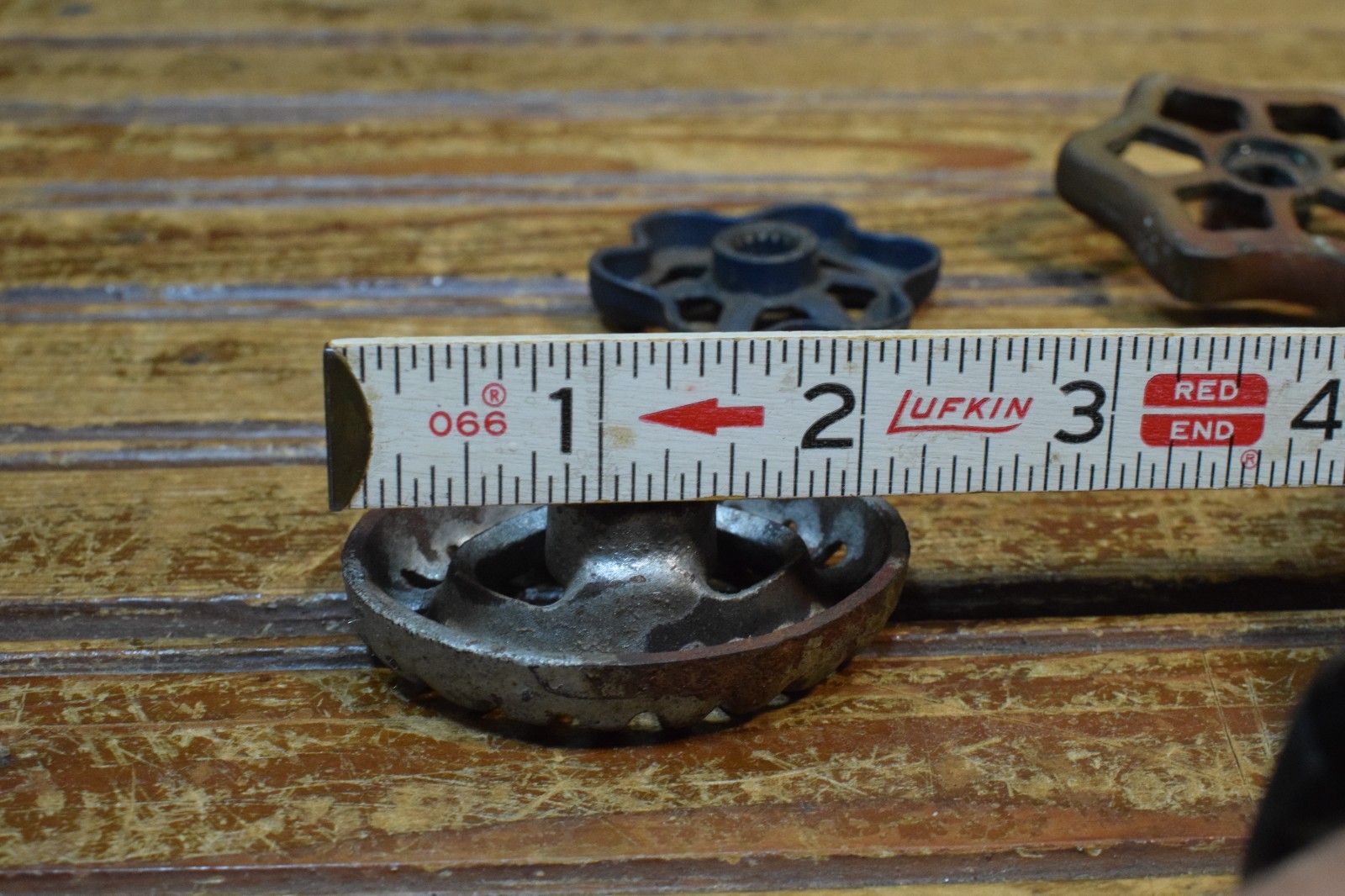 BRASS CAST IRON ALUMINUM WATER SPIGOT HANDLE 3PC LOT VINTAGE 1970s REPLACE FIX