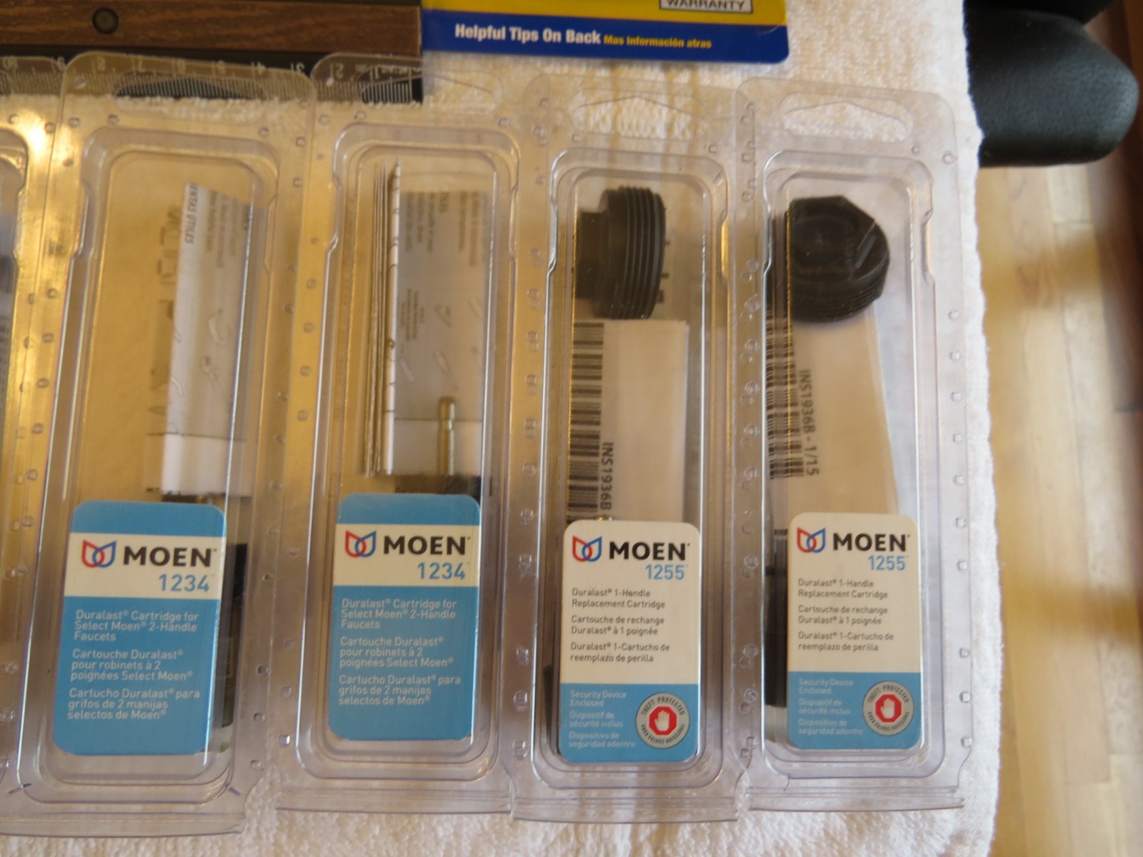 BRAND NEW MOEN CARTRIDGE LOT (15)PCS. 1212, 1213, 1222, 1224, 1234, 1255 & T161