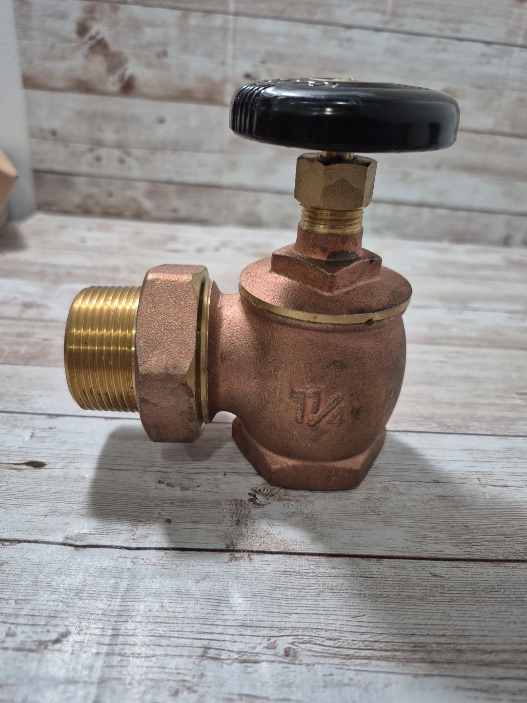 Everflow 1-1/4 in Angle Steam Radiator Valve Brass 48142 No.box !