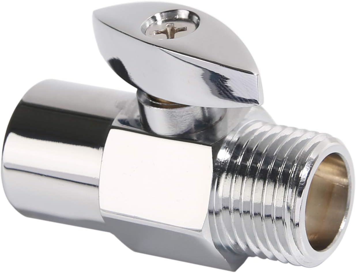 Brass Chrome Plated Water Shut Off Valve For Shower And Garden 12 Npt