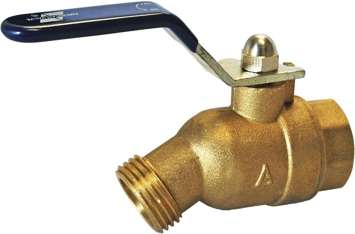 3/4″ Quarter Turn Hose Bibb Brass FIP Inlet Full Port Ball Valve 3/4 GHT