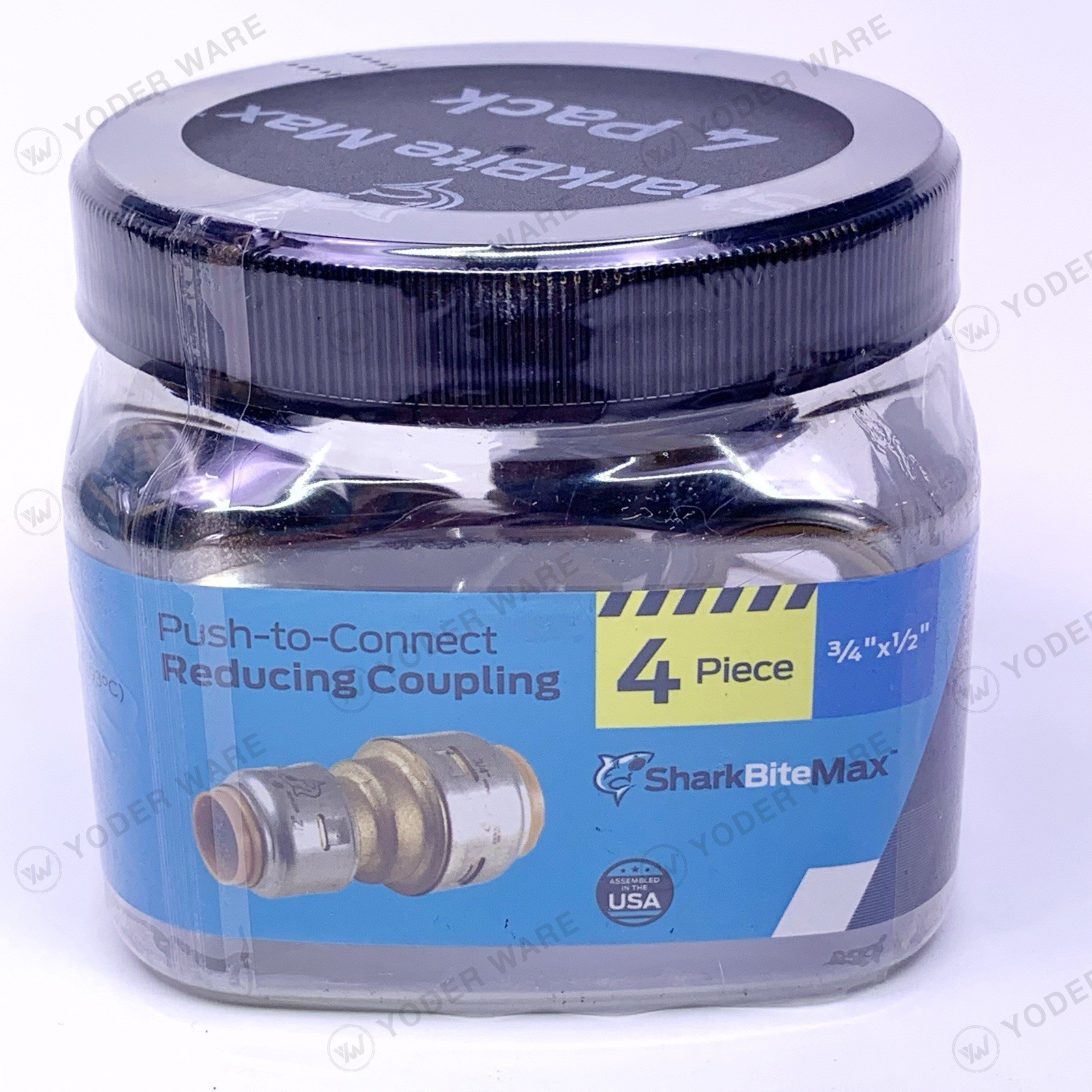 SharkBite Max 3/4 in. x 1/2 in. Push-to-Connect Brass Reducing Coupling 4-Pack