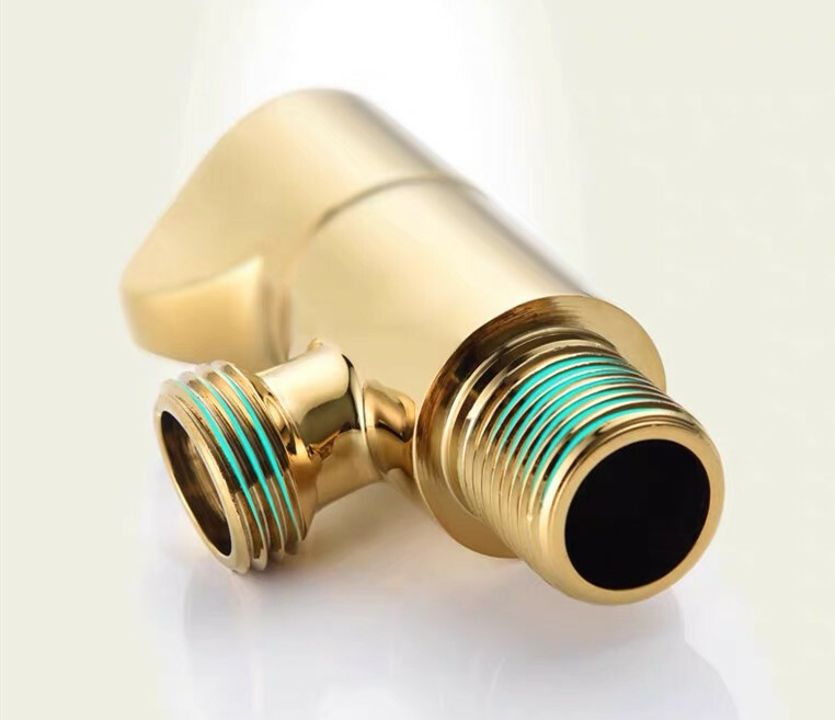 Modern Brass Angle Stop Valve Shut Off Quarter Turn Water Sink Bathroom Toilet