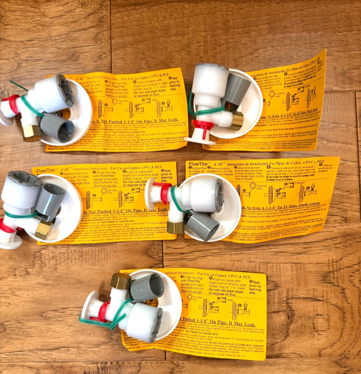(Lot of 5) Flow-Tite F PO5-3 XF 4All Push-On Valve Kits BRAND NEW, ships FREE!