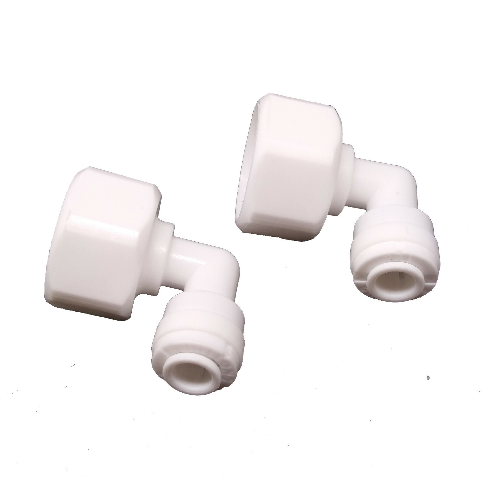 US Stock 2pcs 1/2″ Female Thread to 1/4″ Tube L Elbow Quick Connect Push Fit