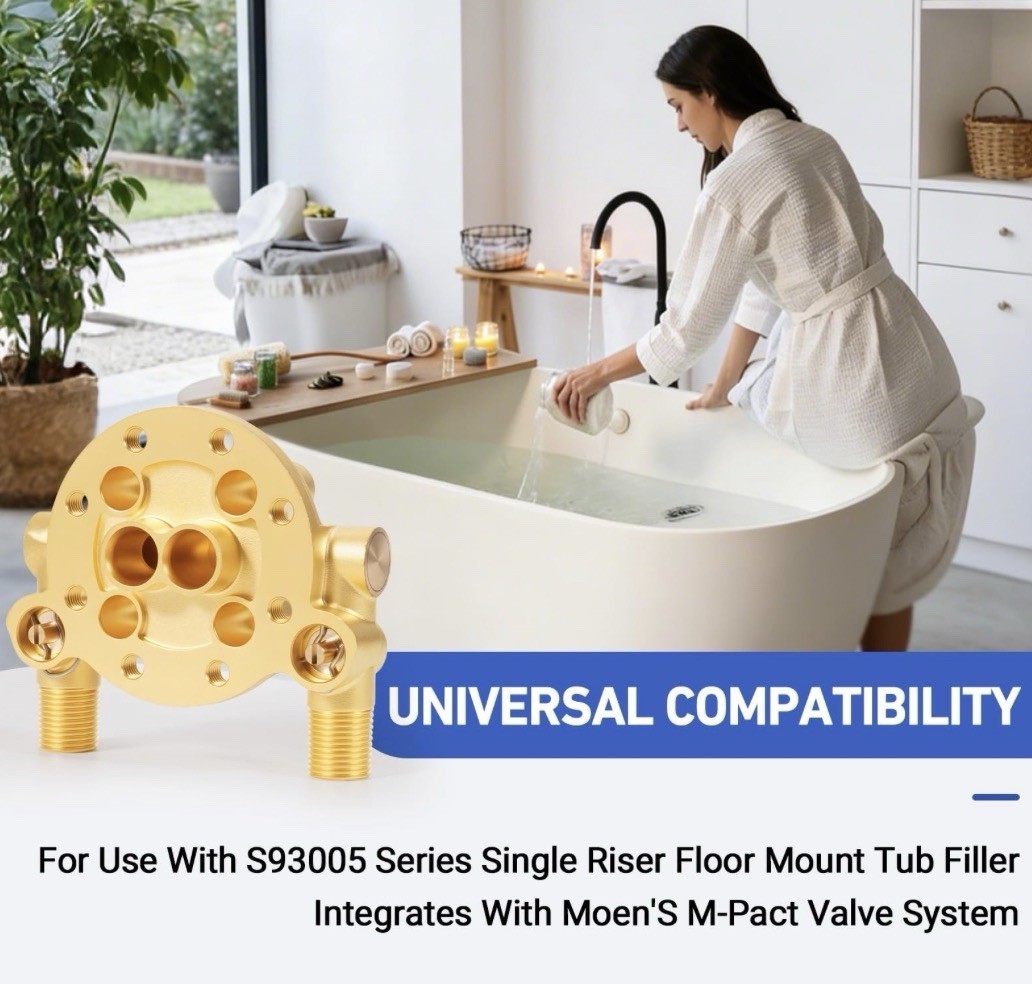 Brass Rough-In Valve Manifold Assembly 1/2 in IPS for Moen TS50100 TS50110