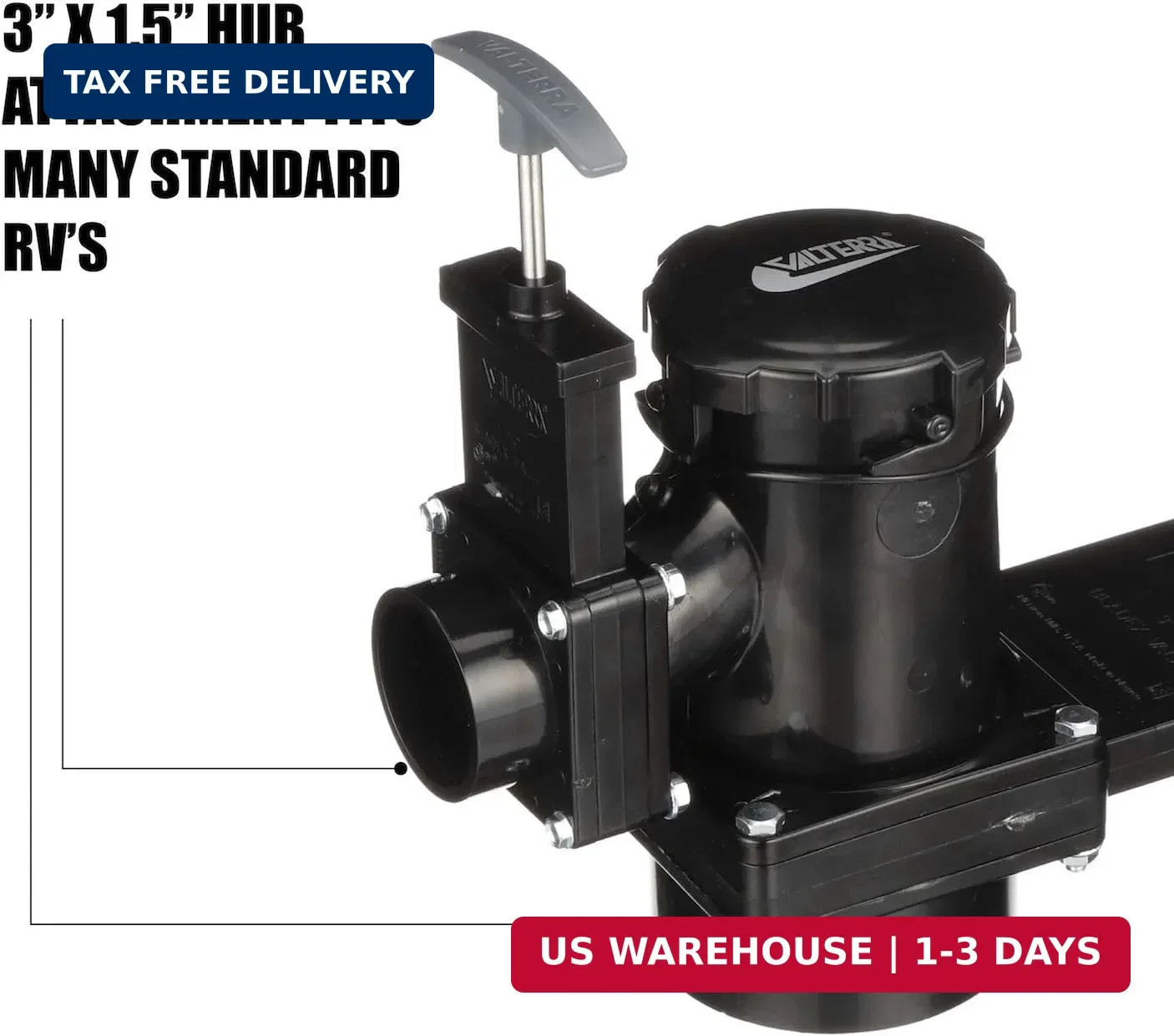 San Tee Double Rotating Valve, Mess-Free Waste Valve for RV’s, Campers