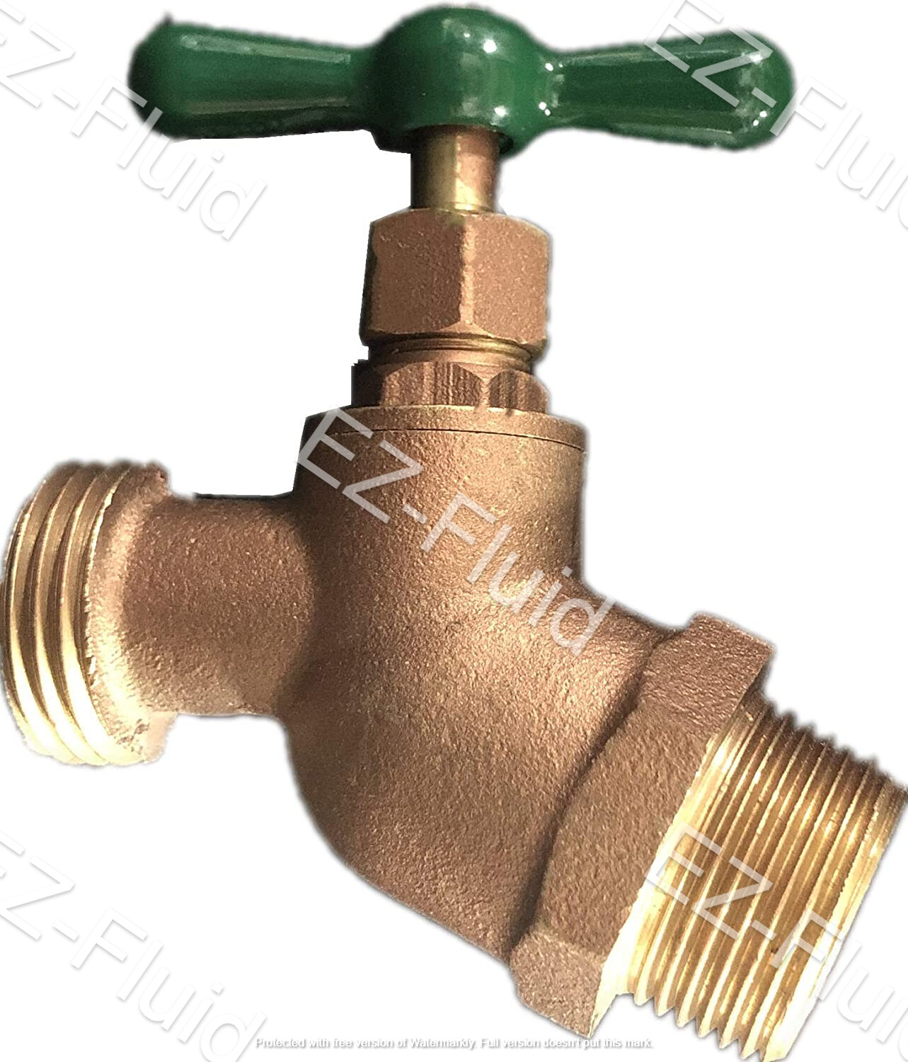 3/4″MIP x MHT Heavy Duty Brass No-Kink Hose Bibb Garden Hose Faucet Non-Portable