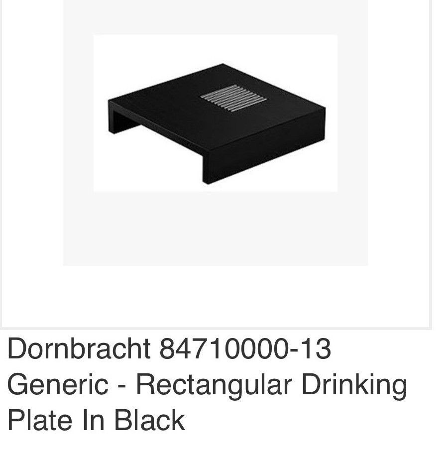Dornbracht 84710000-13 Generic – Rectangular Drinking Plate In Black