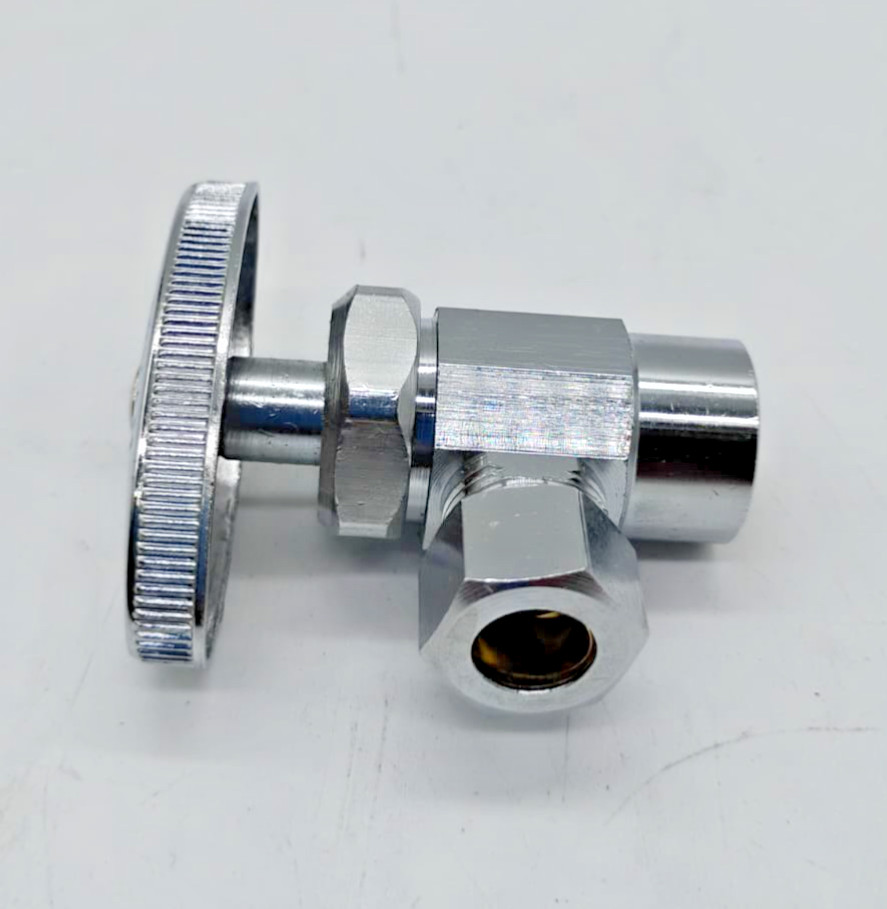 Eastman 3/8” OD x 1/2” Sweat Multi-Turn Angle Stop Shut Off Valve Lead-Free