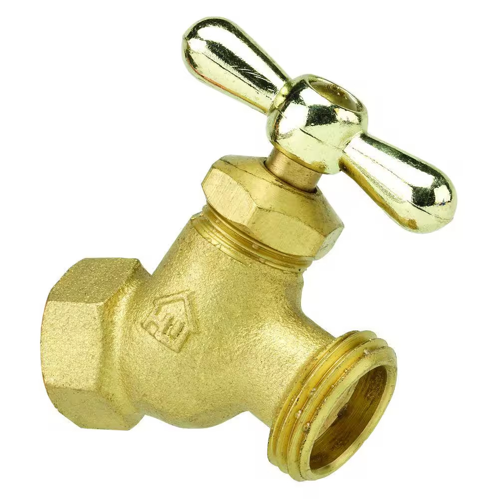 1/2 In. FIP X 3/4 In. MHT Brass No-Kink Hose Bibb Valve