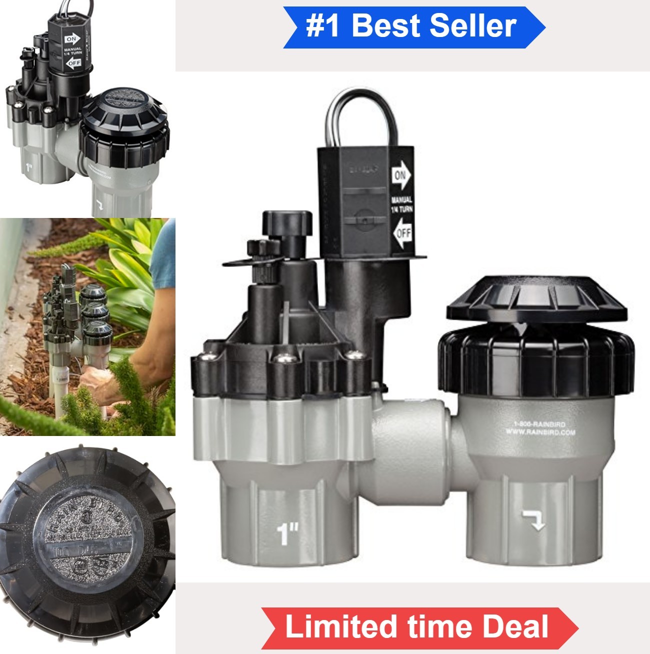 Anti-Siphon Valve 1 Inch Threaded Female Flow Control Automatic Sprinkler System