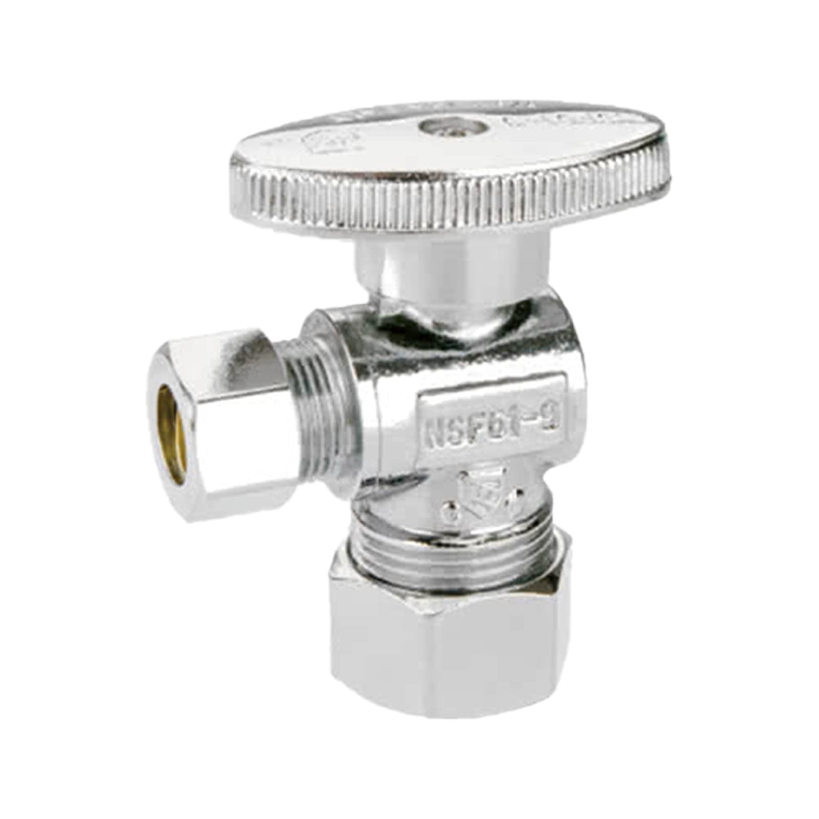 1 PC 1/4 Turn Brass Angle Stop Valve 5/8×3/8 Inch OD Comp Water Shut Off Tool