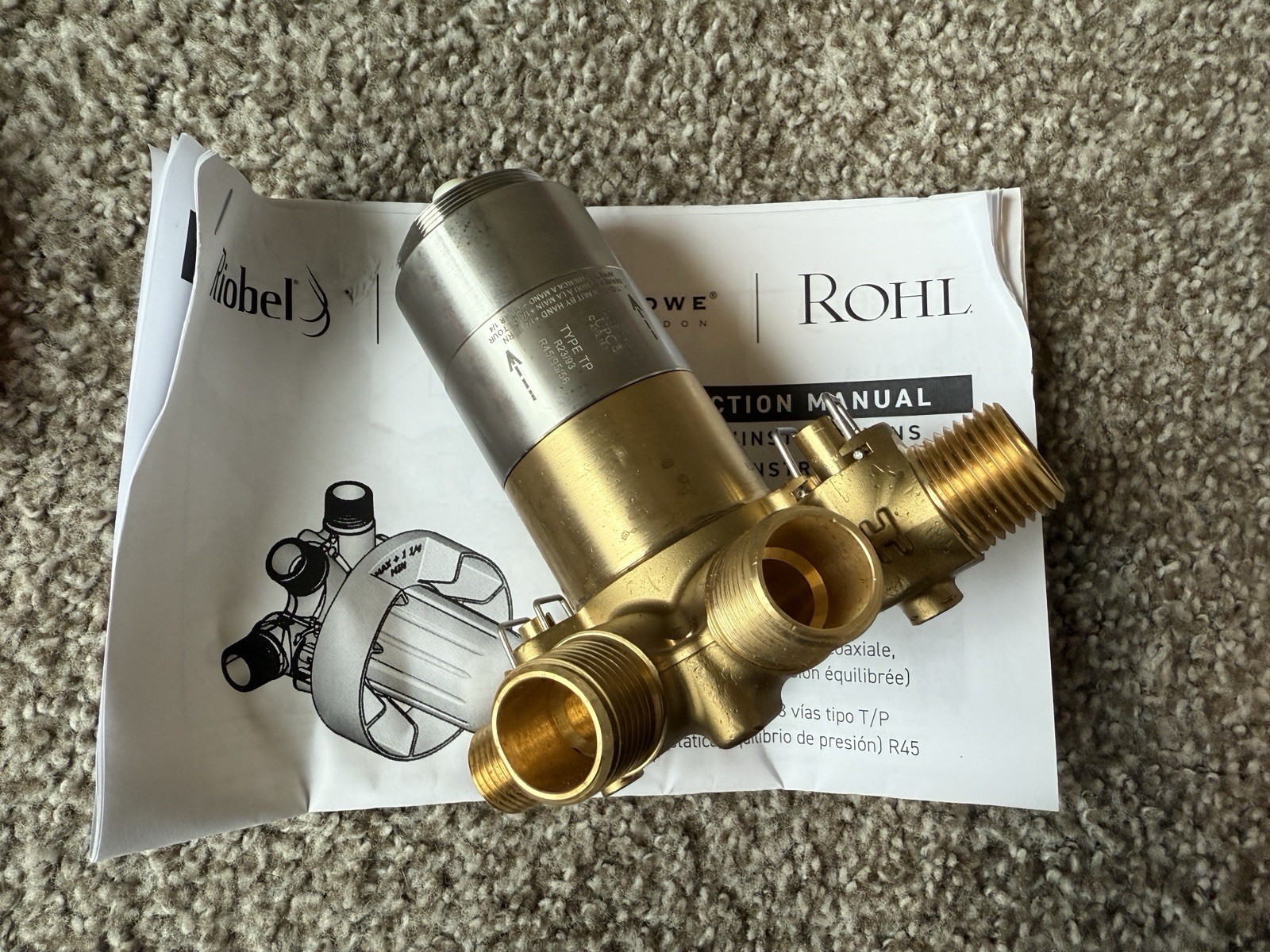 Rohl R45 3-Way Type TP Thermostatic Pressure Balance Coaxial Rough NEW