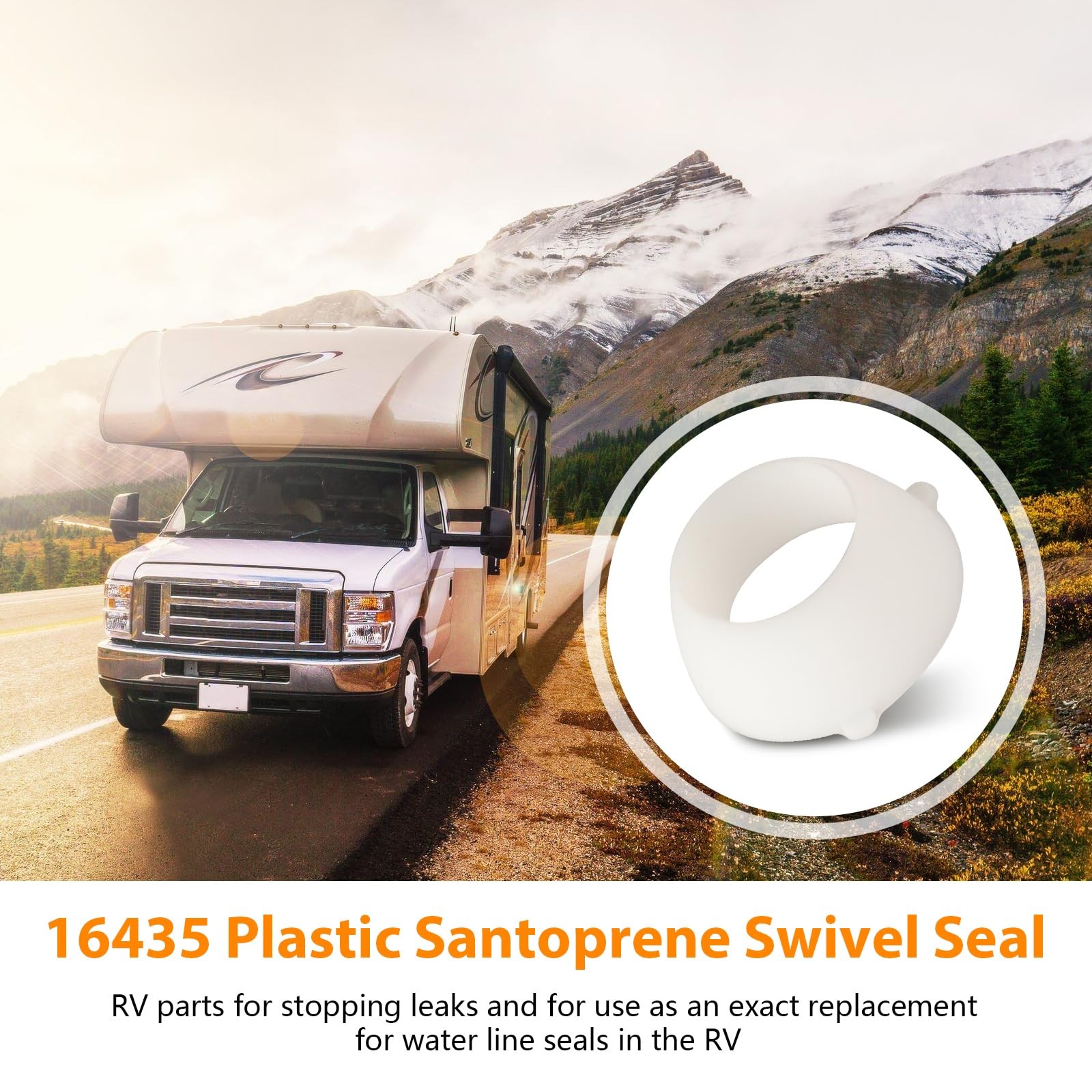 16435 Plastic Santoprene Swivel Seal 1/2″ PEX Swivel Cone Washer RV Water Lin