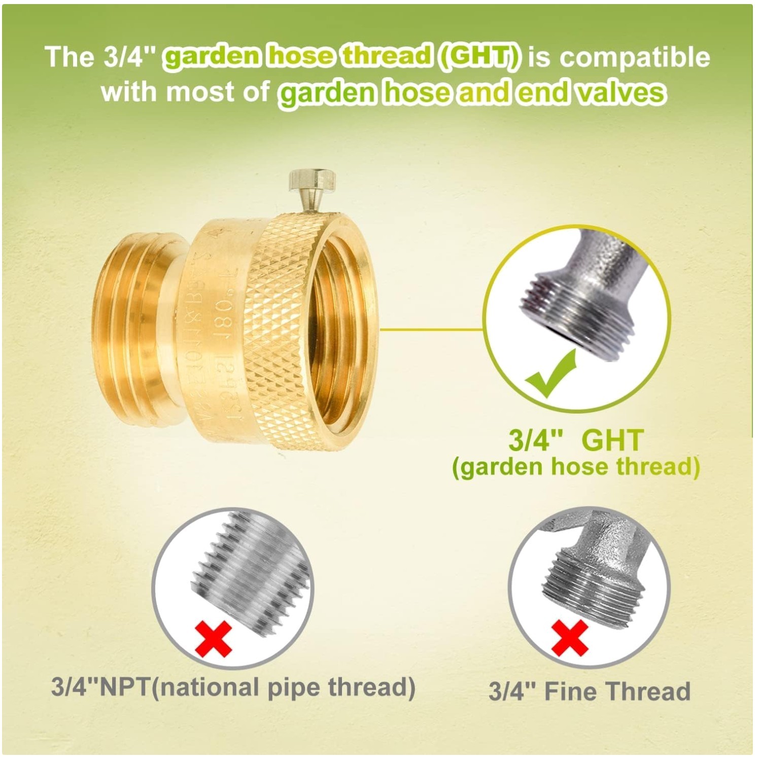 Anti Siphon Valve for Garden Faucet, 12-Pack